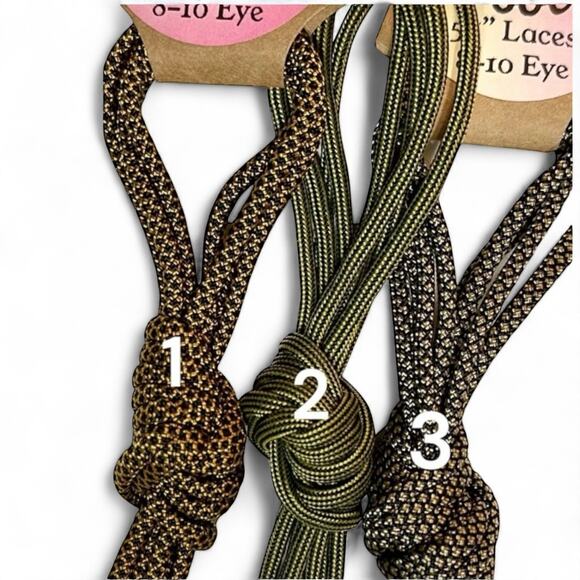 Custom Handmade Strong 55” Paracord Replacement Shoelaces for 8-10 eyelet boots - Picture 3 of 7